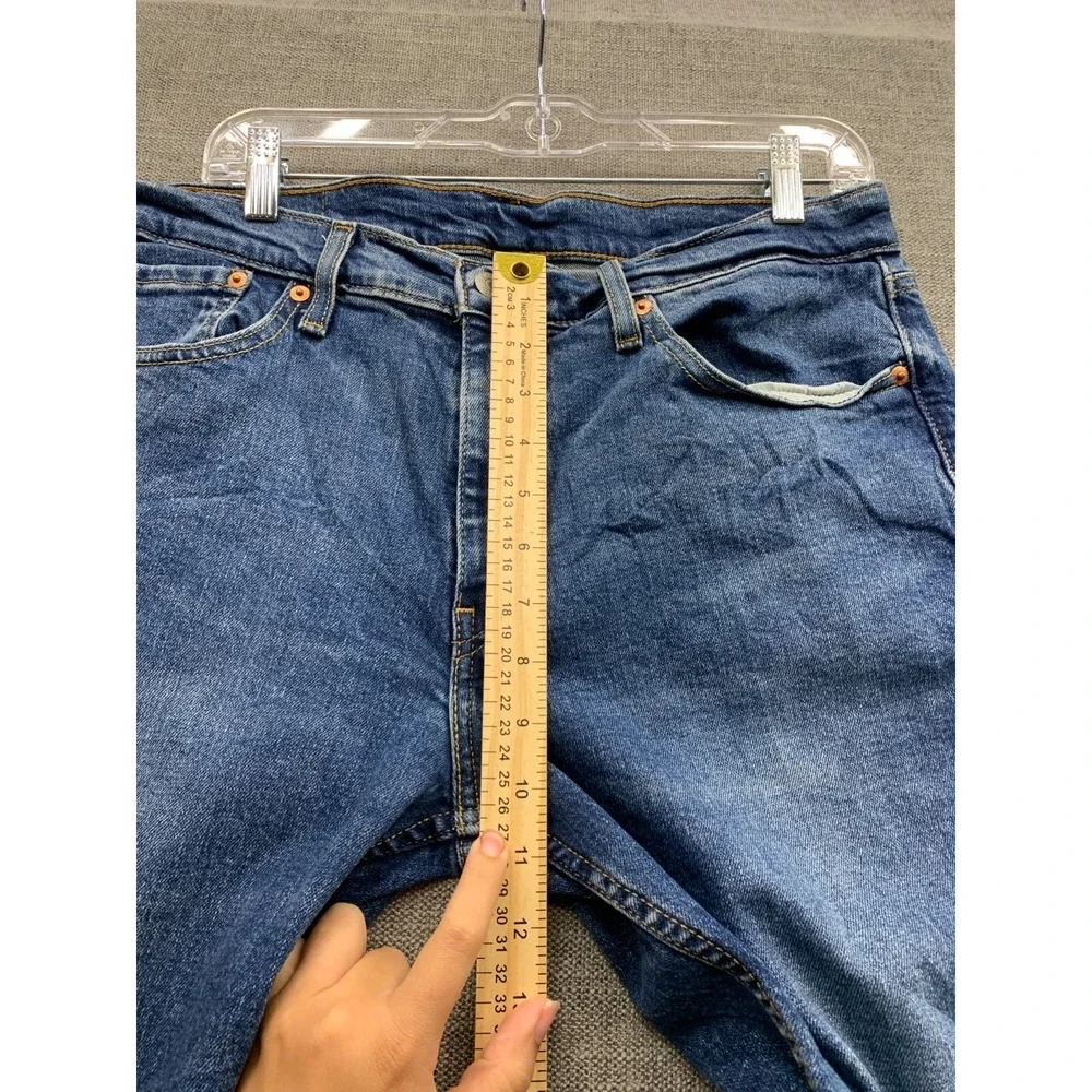 Levi's 511 Slim Fit Jeans Mens 34x29 Blue Denim Cotton Pockets Mid Rise Straight